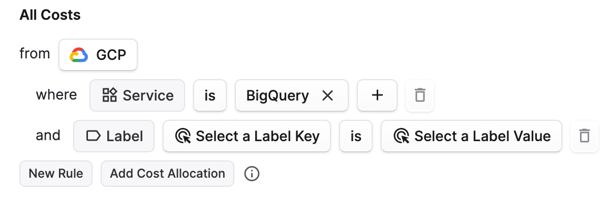 BigQuery filter by tag