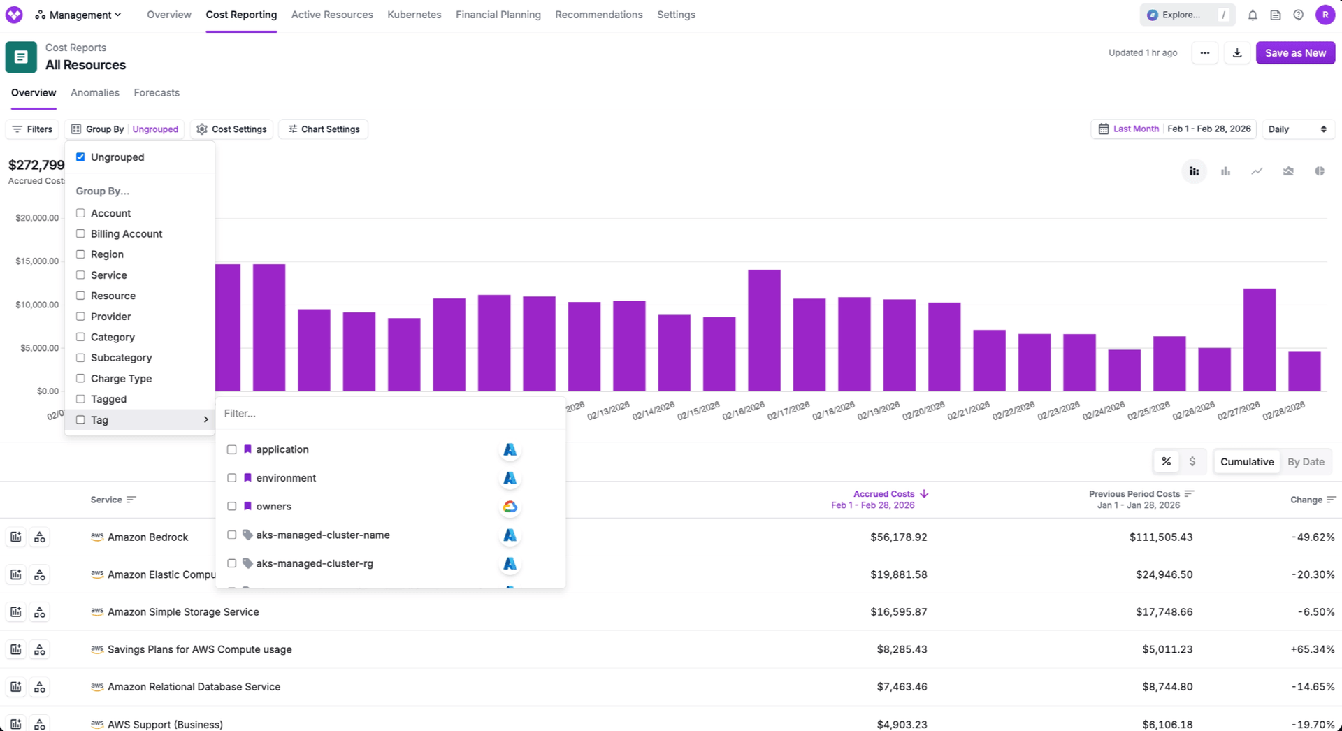 Preferred Tags are shown at the top of Filter and Group By lists, indicated by a bookmark icon