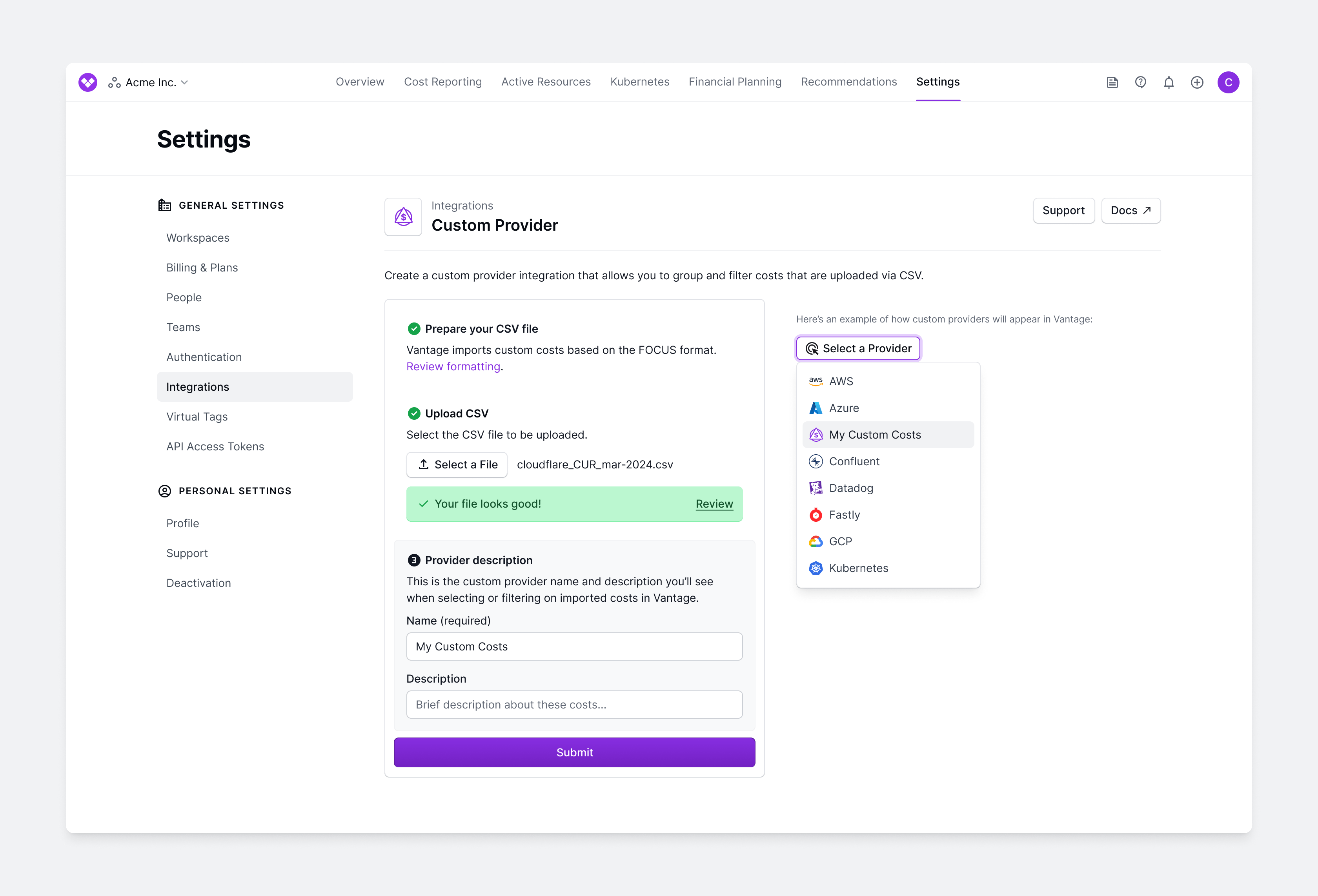 Custom Providers UI